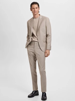 MANGO MAN - Marynarka garniturowa París super slim fit piaskowy - - Mężczyzna