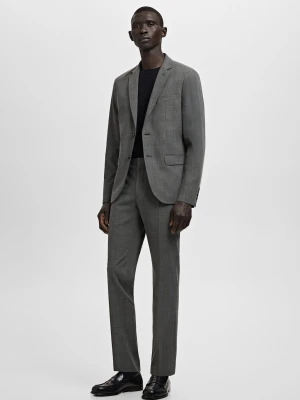 MANGO MAN - Marynarka garniturowa París super slim fit średni szary - - Mężczyzna