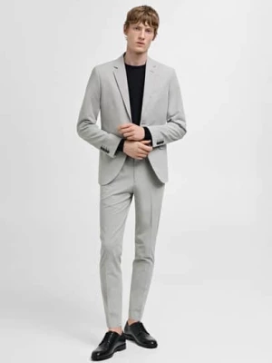 MANGO MAN - Marynarka garniturowa super slim fit z tkaniny stretch kremowy / écru - - Mężczyzna