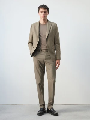 Marynarka garniturowa Turin z 100% wełny średni brązowy - Mężczyzna - - MANGO MAN