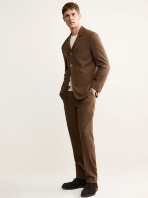 Marynarka garniturowa z flaneli z włoskiej wełny pomarańczowy - Mężczyzna - - MANGO MAN