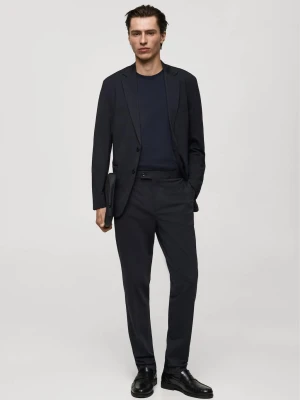 MANGO MAN - Marynarka garniturowa Zurich slim fit ciemnogranatowy - - Mężczyzna