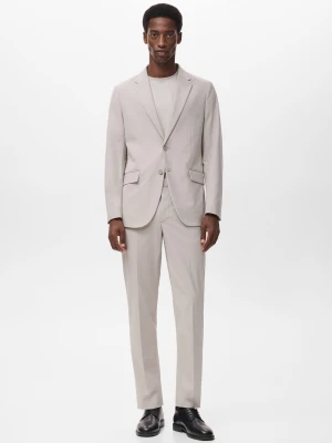 Marynarka garniturowa Zurich slim fit Thermolite® beżowy - Mężczyzna - - MANGO MAN