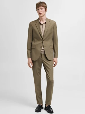 Zdjęcie produktu MANGO MAN - Marynarka od garnituru slim fit z tkaniny comfort stretch zielony - - Mężczyzna