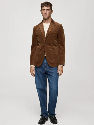 Zdjęcie produktu MANGO MAN - Marynarka sztruksowa slim fit brązowy - - Mężczyzna