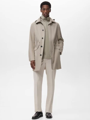 MANGO MAN - Parka lodowy szary - - Mężczyzna