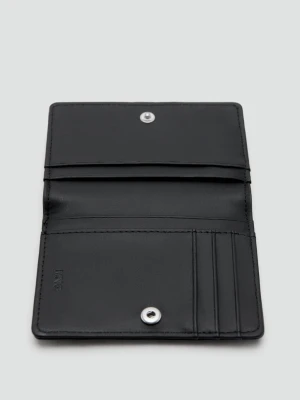 MANGO MAN - Portfel z imitacji tłoczonej skóry czarny - Rozmiar uniwersalny - Mężczyzna