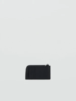 MANGO MAN - Portmonetka ze sztucznej skóry czarny - Rozmiar uniwersalny - Mężczyzna