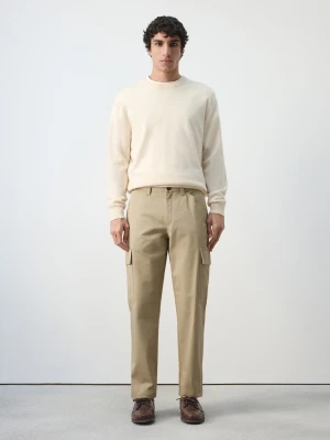 Spodnie cargo 100% bawełna beżowy - Mężczyzna - - MANGO MAN