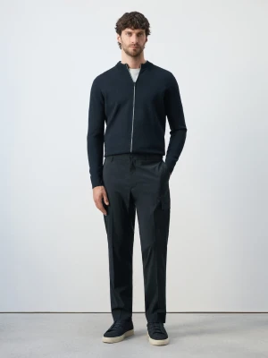 Spodnie cargo slim fit comfort stretch granatowy - Mężczyzna - - MANGO MAN