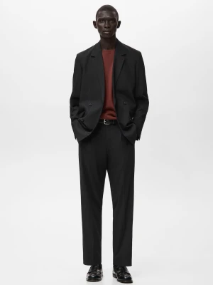 Spodnie garniturowe Boston regular fit czarny - Mężczyzna - - MANGO MAN