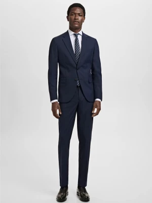 MANGO MAN - Spodnie garniturowe Milan slim fit ciemnogranatowy - - Mężczyzna