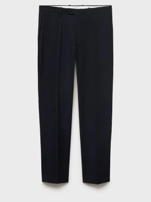 MANGO MAN - Spodnie garniturowe Milan slim fit granatowy - - Mężczyzna