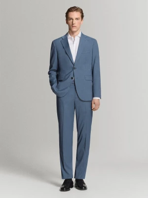 Spodnie garniturowe Milan slim fit niebieski indygo  - Mężczyzna - - MANGO MAN