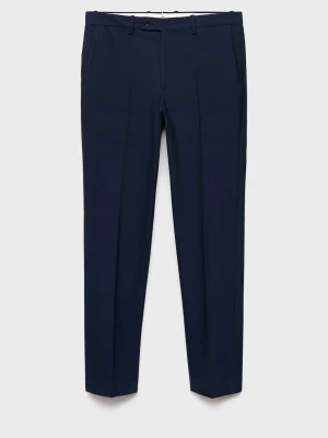 MANGO MAN - Spodnie garniturowe Mónaco slim fit granatowy - - Mężczyzna