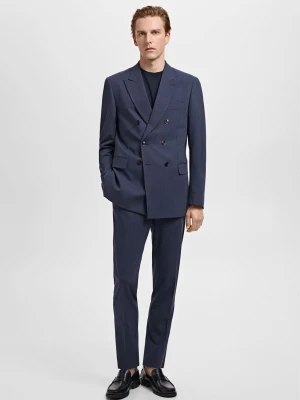 MANGO MAN - Spodnie garniturowe Mónaco slim fit niebieski indygo  - - Mężczyzna