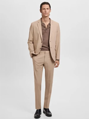 MANGO MAN - Spodnie garniturowe Paris slim fit beżowy - - Mężczyzna