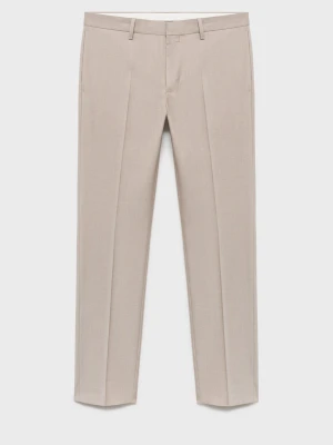 MANGO MAN - Spodnie garniturowe Paris slim fit piaskowy - - Mężczyzna