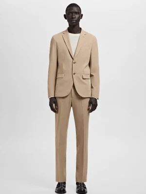 Spodnie garniturowe París super slim fit beżowy - Mężczyzna - - MANGO MAN