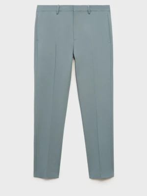 MANGO MAN - Spodnie garniturowe París super slim fit bladozielony - - Mężczyzna