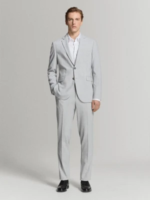 MANGO MAN - Spodnie garniturowe París super slim fit jasnoszary - - Mężczyzna