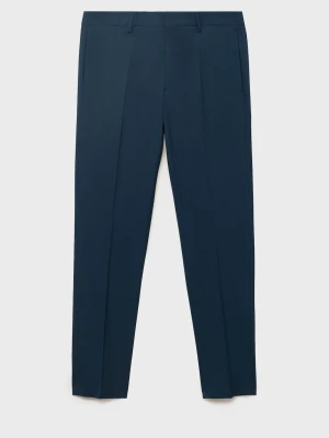 MANGO MAN - Spodnie garniturowe París super slim fit niebieski indygo  - - Mężczyzna