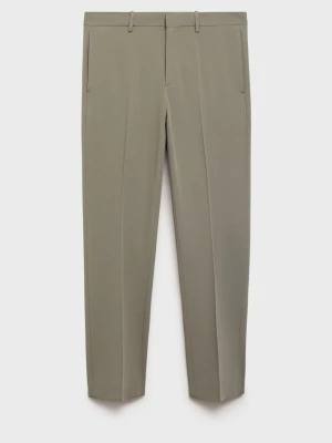 MANGO MAN - Spodnie garniturowe París super slim fit zielony - - Mężczyzna