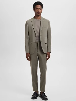 MANGO MAN - Spodnie garniturowe París super slim fit zielony - - Mężczyzna