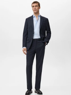 Spodnie garniturowe Turin z 100% wełny granatowy - Mężczyzna - - MANGO MAN