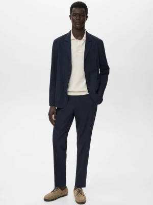 MANGO MAN - Spodnie od garnituru slim fit granatowy - - Mężczyzna