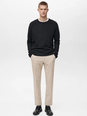 MANGO MAN - Spodnie slim fit comfort strech ze sznurkiem piaskowy - - Mężczyzna