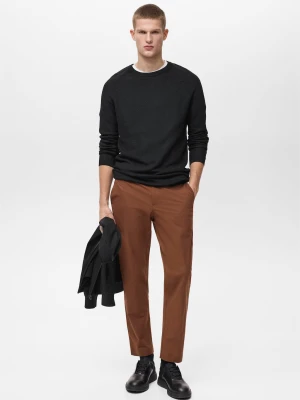 MANGO MAN - Sweter z oddychającego materiału z technologią COOLMAX® czarny - - Mężczyzna