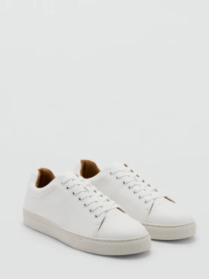 MANGO MAN - Sznurowane buty sportowe ze wstawkami biały - - Mężczyzna