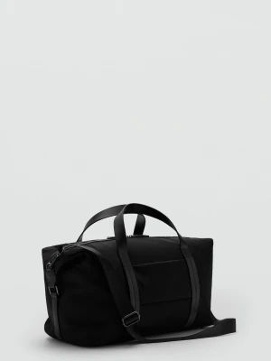 Torba typu bowling z łączonej skóry czarny - Mężczyzna - Rozmiar uniwersalny - MANGO MAN