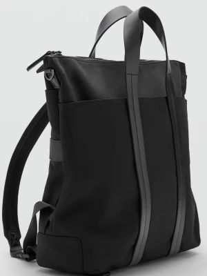 Torebka wielofunkcyjna z łączonej skóry czarny - Mężczyzna - Rozmiar uniwersalny - MANGO MAN