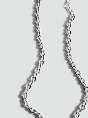 MANGO - Naszyjnik łańcuszek srebrny - Rozmiar uniwersalny - Kobieta