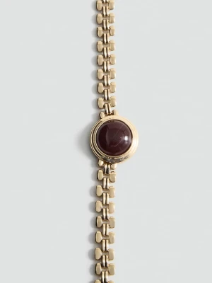 MANGO - Naszyjnik z aplikacją z żywicy złoty - Rozmiar uniwersalny - Kobieta