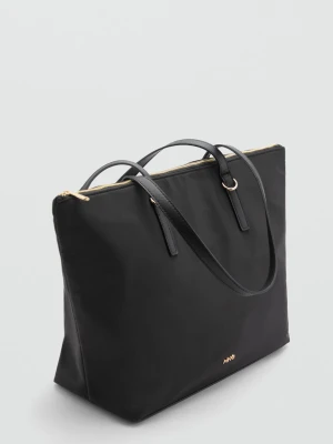MANGO - Nylonowa torba shopper czarny - Rozmiar uniwersalny - Kobieta