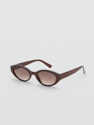 MANGO - Okulary przeciwsłoneczne cat eye brązowy - Rozmiar uniwersalny - Kobieta