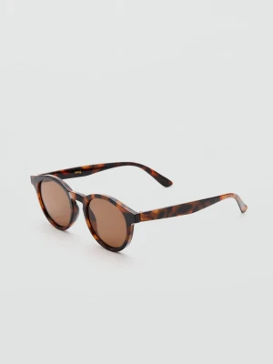 Okulary przeciwsłoneczne z okrągłymi oprawkami czekoladowy - Kobieta - Rozmiar uniwersalny - MANGO