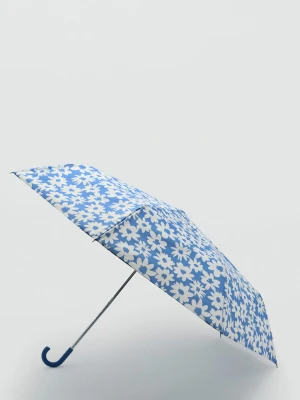 MANGO - Parasol w kwiaty niebieski - Rozmiar uniwersalny - Kobieta