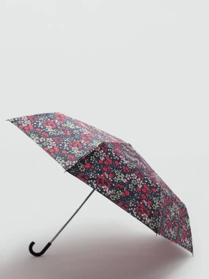 MANGO - Parasol z nadrukiem w drobne kwiaty niebieski - Rozmiar uniwersalny - Kobieta