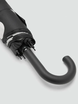 MANGO - Parasol z nadrukiem w grochy czarny - Rozmiar uniwersalny - Kobieta