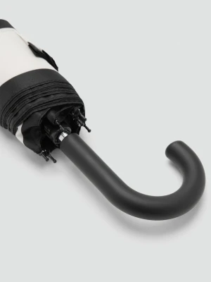 MANGO - Parasol z nadrukiem w paski czarny - Rozmiar uniwersalny - Kobieta