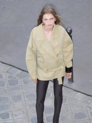 Parka dżinsowa z paskiem średni brązowy - Kobieta - - MANGO