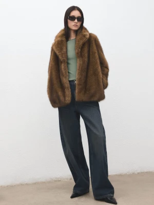 Prążkowana koszulka z długimi rękawami khaki - Kobieta - - MANGO