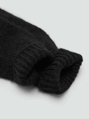 MANGO - Rękawiczki z dzianiny czarny - Rozmiar uniwersalny - Kobieta