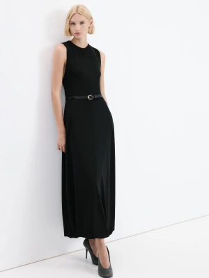 Rozkloszowana sukienka bawełniana czarny - Kobieta - - MANGO