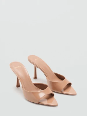 Sandały na szpiczastym obcasie cielisty - Kobieta - - MANGO