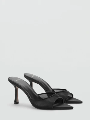 Sandały na szpiczastym obcasie czarny - Kobieta - - MANGO